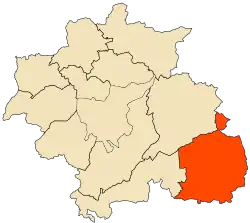 Localização da cidade dentro da província de Constantina