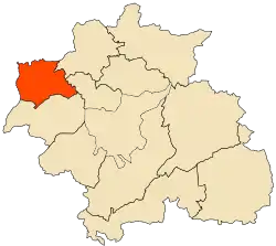 Localização da cidade dentro da província de Constantina