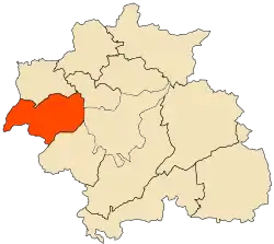 Localização da cidade dentro da província de Constantina