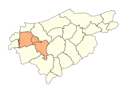 Localização do distrito dentro da província de El Tarf