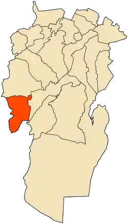 Localização da cidade dentro da província de Khenchela