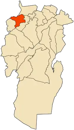 Localização da cidade dentro da província de Khenchela