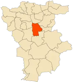 Localização da cidade dentro da província de Mila