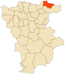 Localização da cidade dentro da província de Mila