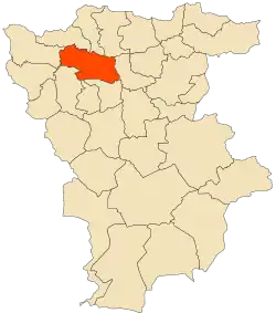 Localização da cidade dentro da província de Mila