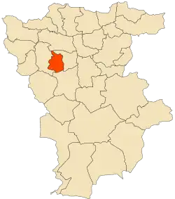 Localização da cidade dentro da província de Mila