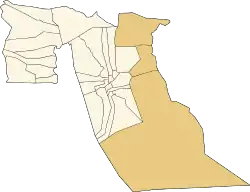 Localização do distrito dentro da província de El Oued