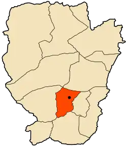 Localização da cidade dentro da província de Naâma