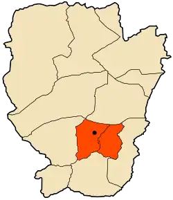 Localização do distrito dentro da província de Naâma