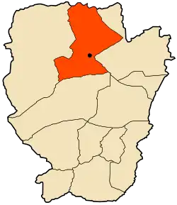 Localização da cidade dentro da província de Naâma