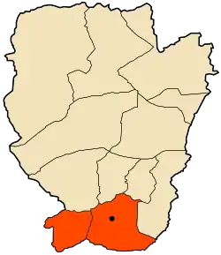 Localização do distrito dentro da província de Naâma