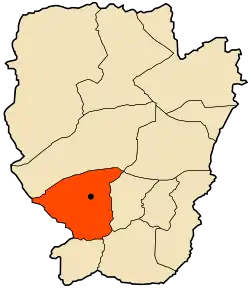 Localização do distrito dentro da província de Naâma