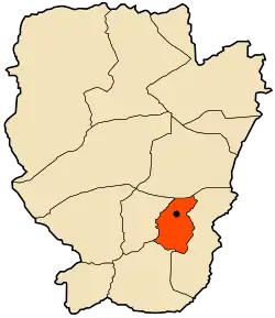 Localização da cidade dentro da província de Naâma