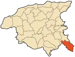 Localização da cidade dentro da província de Chlef