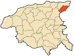 Localização da cidade dentro da província de Chlef