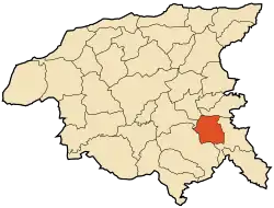 Localização da cidade dentro da província de Chlef