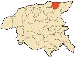 Localização da cidade dentro da província de Chlef