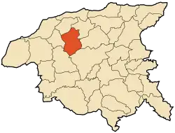 Localização da cidade dentro da província de Chlef