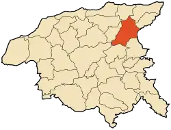 Localização da cidade dentro da província de Chlef