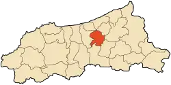 Localização da cidade dentro da província de Jijel