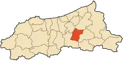 Localização da cidade dentro da província de Jijel