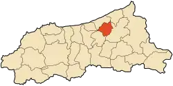 Localização da cidade dentro da província de Jijel