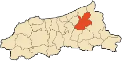 Localização da cidade dentro da província de Jijel