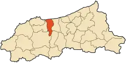 Localização da cidade dentro da província de Jijel