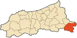 Localização da cidade dentro da província de Jijel