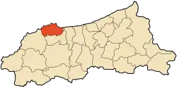 Localização da cidade dentro da província de Jijel