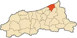 Localização da cidade dentro da província de Jijel