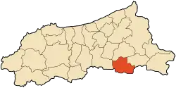 Localização da cidade dentro da província de Jijel
