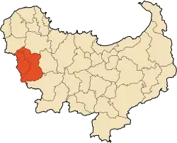 Mapa do distrito dentro da província de Skikda