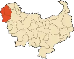 Mapa do distrito dentro da província de Skikda