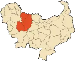 Mapa do distrito dentro da província de Skikda