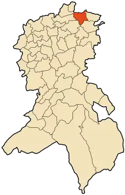 Localização da cidade dentro da província de Sidi Bel Abbès