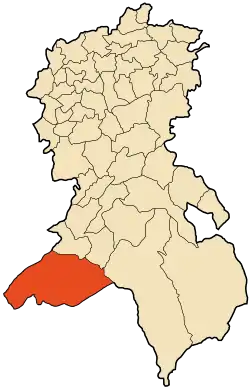Localização da cidade dentro da província de Sidi Bel Abbès