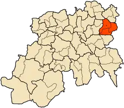 Localização do distrito dentro da província de Médéa