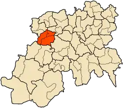 Localização do distrito dentro da província de Médéa