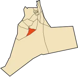 Localização da cidade dentro da província de Ouargla
