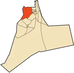 Localização da cidade dentro da província de Ouargla