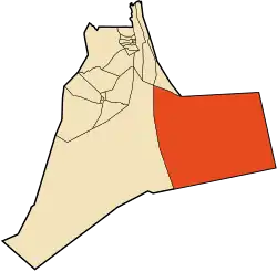 Localização da cidade dentro da província de Ouargla
