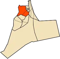 Localização do distrito dentro da província de Ouargla