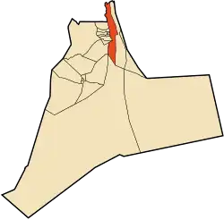 Localização da cidade dentro da província de Ouargla