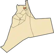 Localização da comuna de Tugurte dentro da província de Uargla