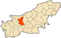 Localização da cidade dentro da província de Boumerdès