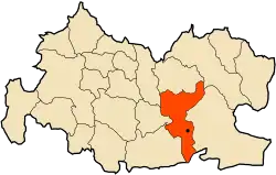 Localização da cidade dentro da província de Tissemsilt