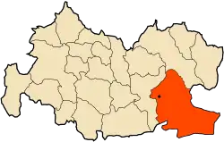 Localização da cidade dentro da província de Tissemsilt