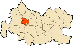 Localização da cidade dentro da província de Tissemsilt