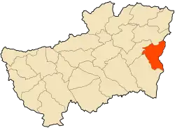 Localização da cidade dentro da província de Souk Ahras